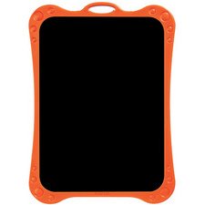 Ardoise graphite avec 1 éponge et 1 boite de 10 craies blanches. Coloris assortis vert et orange