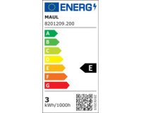 MAULpuck bureaulamp, LED, op voet, verschuifbaar in hoogte, daglicht wit licht, wit