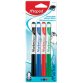 Marqueur effaçable Bic Marker'Peps pointe ogice - Boîte de 4 couleurs assorties