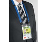 Badge évènementiel, avec ruban en tissu, A6