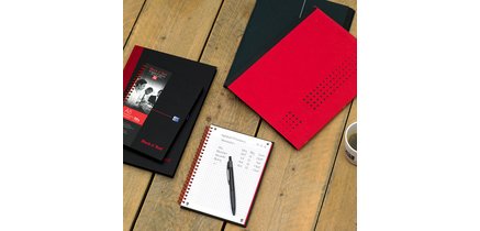 Cahier à spirale Black n' Red, A5, ligné, carton