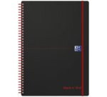 Cahier à spirale Black n' Red, A4, quadrillé, PP