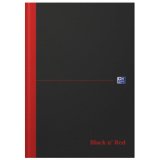 Bloc-notes Black n' Red - à reliure, A4, quadrillé