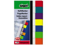 Herkleefbare bladwijzers transparant mini 50 x 12 mm