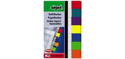 Marque-page repositionnable Transparent mini, 50x12 mm