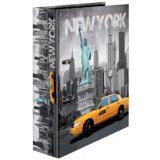 Classeur à levier à motifs 'New York, A4, dos: 70 mm