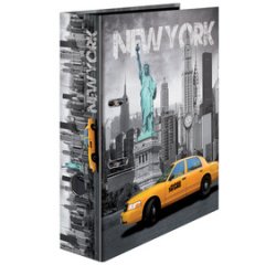 Classeur à levier à motifs 'New York, A4, dos: 70 mm