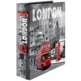Classeur à levier à motifs 'London', A4, dos: 70 mm