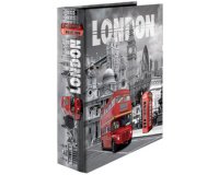 Classeur à levier à motifs 'London', A4, dos: 70 mm