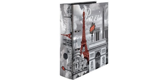 Classeur à levier à motifs 'Paris', A4, dos: 70 mm