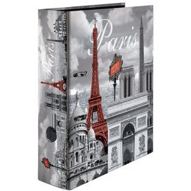 Classeur à levier à motifs 'Paris', A4, dos: 70 mm