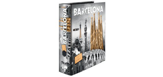 Classeur à levier à motifs 'Barcelona', A4, dos: 70 mm