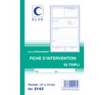 Manifold 'Fiche d'intervention', original + 2 duplicata