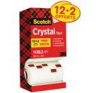 Ruban adhésif Crystal Clear 600, 19 mm x 66 m, carton