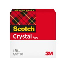 3M  Ruban adhésif Crystal Clear 600, 19 mm x 15 m, 2+1