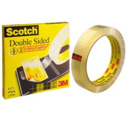 3M  Ruban adhésif double face 665, 12 mm x 6,3 m