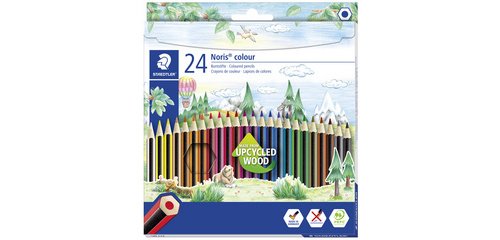 Crayon de couleur Noris Colour, étui carton de 18