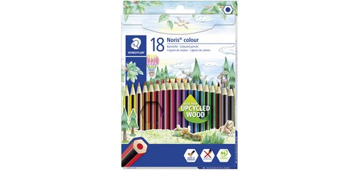 Crayon de couleur Noris Colour, étui carton de 18