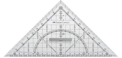 FABER-CASTELL Equerre géométrique GRIP grand, avec poignée