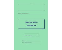 Registre d'appel journalier, piqûre 28 pages, 40 élèves