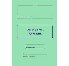 Registre d'appel journalier, piqûre 28 pages, 40 élèves