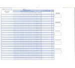 Registre d'appel journalier, piqûre 28 pages, 40 élèves