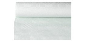 Nappe damassée, (l)0,8 x (L)50 m, blanc
