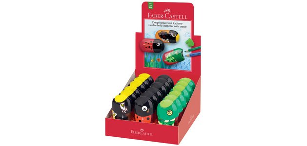 FABER-CASTELL Taille-crayon double 'animaux', présentoir