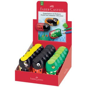 FABER-CASTELL Taille-crayon double 'animaux', présentoir