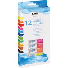 Peinture aquarelle el Greco, 12 ml, kit de 12