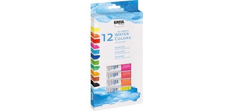 Peinture aquarelle el Greco, 12 ml, kit de 12