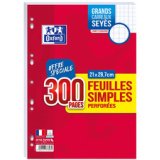 Feuilles simples perforées, A4, Seyès, Offre Spéciale