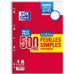 Feuilles simples perforées, A4, seyès, MAXI PACK