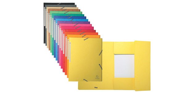 Chemise à élastiques Maxi capacity carte lustrée 425gm2 - A4 - Couleurs assorties