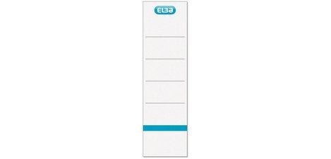 Etiquette de dos pour classeur, court/large, blanc