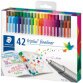 Fineliner triplus BRILLIANT COLOURS, étui de 42