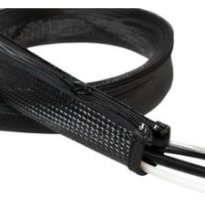 Gaine pour câble, 1,0 m, capacité: 20 mm, noir