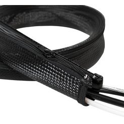 Gaine pour câble, 1,0 m, capacité: 35 mm, noir