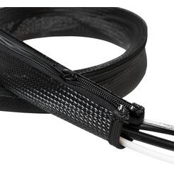 Gaine pour câble, 2,0 m, capacité: 20 mm, noir