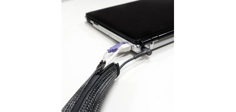 Gaine pour câble, 1,0 m, capacité: 35 mm, noir