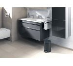 Poubelle à pédale métal, rond, 12 litres, anthracite