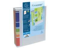 Classeur à levier Dos 70mm rembordé 2 pochettes extérieures - A4 - Blanc