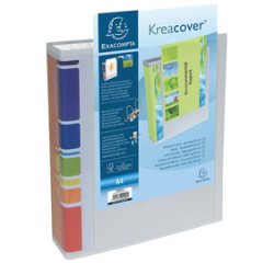 Exacompta Kreacover Prem'Touch Lever Arch File, A4, 80mm spine - White
