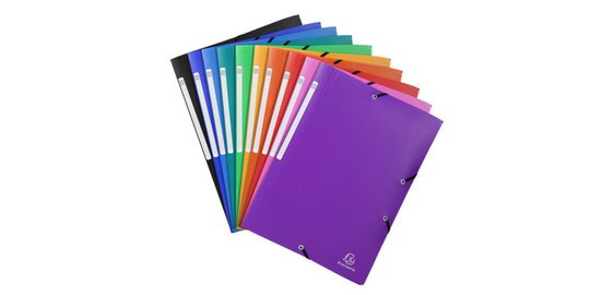 Elastomap 3 kleppen PP 5/10de Ondoorschijnend - A4