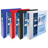 Classeur 4 anneaux plastifié Exacompta Kreacover® personnalisable A4 maxi - Dos 7,5 cm bleu