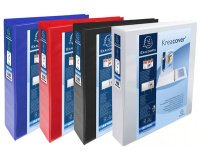 Ordner mit 4 Ringen, Exacompta Kreacover® laminiert, individuell gestaltbar, A4-Maxi-Format - Rücken 7,5 cm blau