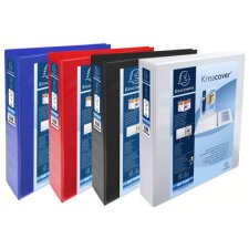 Classeur 4 anneaux plastifié Exacompta Kreacover® personnalisable A4 maxi - Dos 5 cm bleu