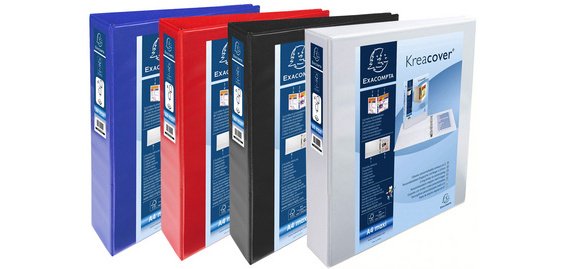Classeur personnalisable Kreacover, A4 Maxi, blanc