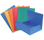 Chemise simple sans élastique avec 3 rabats carte lustrée 400gm2 - A4