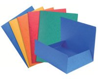 Aktenmappen mit 3 Klappen ohne Gummizug, Colorspan-Karton 390g, 24x32cm für DIN A4